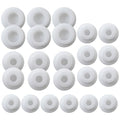 24 PCS Silicone Bathtub Hole Plugs Set - 4 Sizes White Waterproof Jet Covers, Universal Tube Plugs Fit for 12/14/16/22-23mm Drain Holes