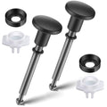 Enhon 2 Set Tub Spout Diverter Repair Kit, Includes 2 x Diverter Valve Stems, 2 x Cup Seals and 2 x Gates, Bathroom Shower Bathtub Leaky Faucet Repair Replacement Parts(Matte Black,Classic) - color: Matte Black