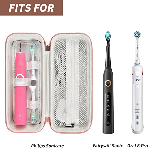 Comecase Toothbrush Travel Case for Oral-B/Sonicare - Gold, Bag Only | Mesh Pocket for Accessories, Fits for Oral-B Pro 1000 2000 3000 3500 1500, for Sonicare 4100 5100, Travel Storage - color: Gold, size: Regular Size
