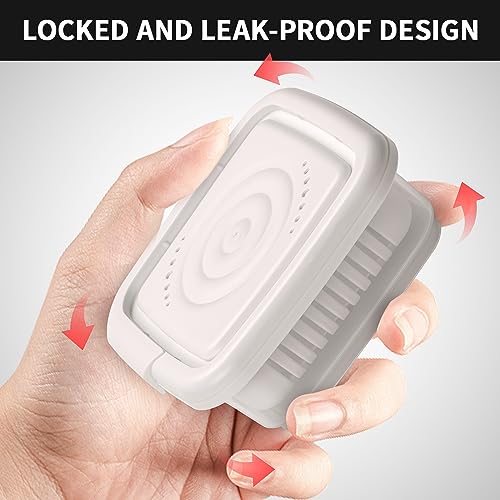 Sqaure Soap Holder 2 Pack Travel Soap Container with Lid, Portable Bar Soap Case, Leakproof Soap Box with Perforations, Soap Dishes for Traveling, Camping, Gym - size: Set of 2