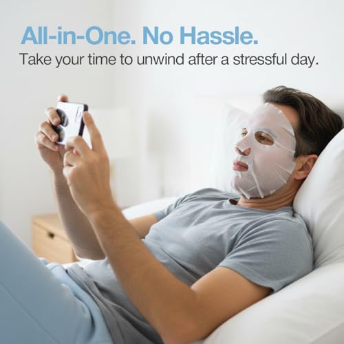 Naisture 15 Min Groom Me Kit Skincare Gift Set for Men – All-in-One Bundle with Hair, Face, & Eye Masks, Complete Grooming Self-Care Kit (5 pcs) - color: Groom Me Kit