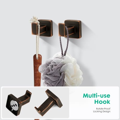 5 Piece Antique Bathroom Hardware Accessories Set Oil Rubbed Bronze,24 Inch Towel Bar Set,Towel Rack Set,Bathroom Towel Holder Set - color: Oil Rubbed Bronze