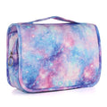 Kids Hanging Toiletry Bag for Girls, Travel Toiletry Bag for Little Young Teen Girls Cosmetic Makeup Waterproof Wash Bag Traveling Toiletries, Galaxy Purple - color: Purple-Galaxy