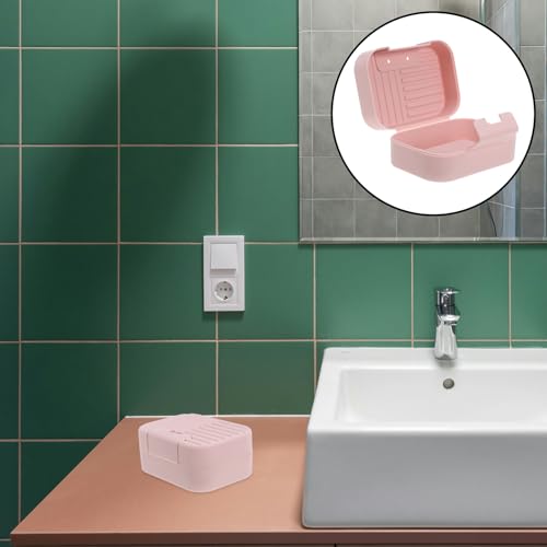 PRETYZOOM Portable Travel Soap Box Waterproof Soap Container with Lid for Outdoor Camping Gym Bathroom Use 8pcs Pink Blue Storage Case Set