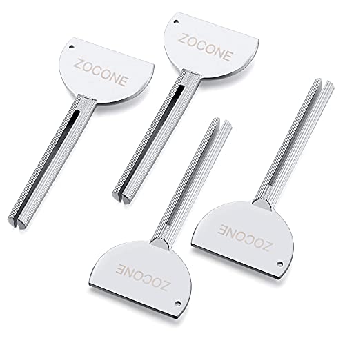 ZOCONE Toothpaste Squeezer, 6pcs Metal Tube Squeezer Key Stainless Steel Toothpaste Roller Tube Wringer for Paint, Cream, Cosmetic and Hair Dye(C) - color: C