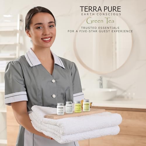 Terra Pure Green Tea Toiletries Set | 1-Shoppe Amenities Kit | 1oz Shampoo & Conditioner, Body Wash, Lotion | Travel Size | 80 Pieces - style: 80 PIECES