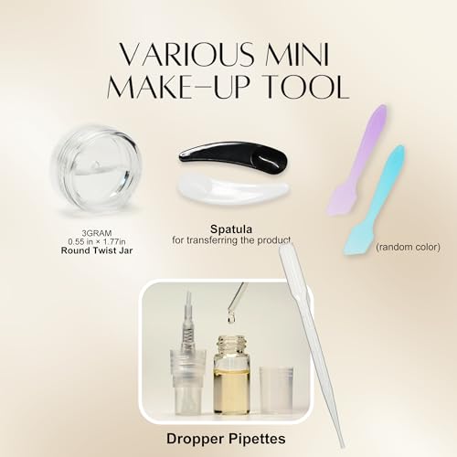Gifts for Women - PrettyCare 38 Pcs Mini Travel Makeup Containers Set, Small Empty Container & TSA Approved Travel Bottles Kit with Brushes, fLeak-Proof Cosmetic Jars & Bottles for Travel, and Sample