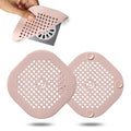 2 Pack Drain Cover Hair Catcher Sturdy Silicone Drain Protector Hair Stopper for Shower Kitchen Bathroom Bathtub Sakura Pink - color: Rice