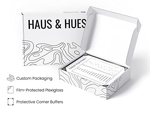 HAUS AND HUES Funny Bathroom Decor & Signs | Funny Bathroom Unscramble Wall Art, Framed Black and White Guest Bath Sign for Powder Room | 12"x16" - color: Unscramble, size: 12"L x 16"W, style: Black Framed