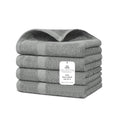 Villa Celestia Cotton Hand Towels Set of 4, 16 x 28, Oeko-TEX Certified, Quick Dry, Grey - color: Grey, size: Hand Towel - Pack of 4