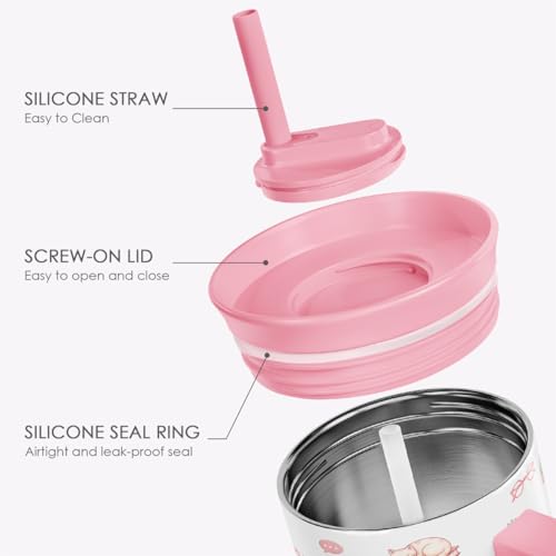 SANDJEST Book Lover Stainless Steel Locking Lid Silicone Straw Tumbler with Handle 40oz, Insulated Stainless Steel Travel Cup for Women Bookworm, Gift Idea for Birthday Christmas - color: Book Lover