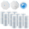 Kifmurase 100 Pcs Toilet Wand Refills Disposable Toilet Brush Replacement Heads, Disposable Sponge Refill Heads Household Cleaning Bathroom Cleaners Compatible with Most Toilet Brushes