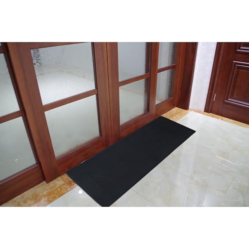 Ultra-Soft Extra-Thick Non-Slip Memory Foam Long Bath Runner Mat (2 ft x 5 ft, Black) - color: Black, size: 2' x 5' (Rectangular)