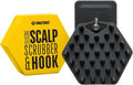 TOOLETRIES Silicone Scalp Scrubber, Shampoo Brush with Hook - Charcoal | Soft flexible bristles gently exfoliate dandruff and oil build-up for thick, thin, wet and dry hair.