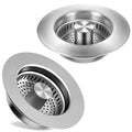 Kitchen Sink Drain Strainer 2 Pack, 304 Stainless Steel Pop Up Sink Stopper, Anti-Clogging Sink Drain Strainer for US Standard Kitchen Drain (SUS304 Brushed) - color: Brushed Sus304, size: 2 Pack