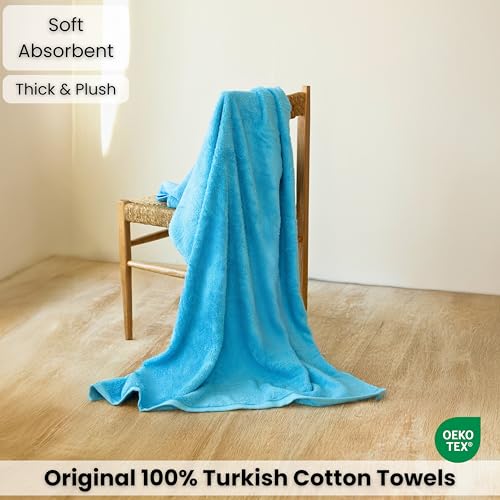 SALBAKOS Luxury 100% Turkish Cotton 40x80 in Extra Large Beach & Bath Towels | Oversized Bath Sheets | Premium Hotel Quality Thick Soft Absorbent Turkish Towel (Pack of 1, Aqua, Jumbo Bath Sheet) - color: Aqua, size: Jumbo Bath Sheet