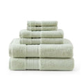 Martha Stewart - Bath Towels, Soft & Absorbent 100% Cotton Towels, Plush 700 GSM, 6-Piece Bathroom Towel Set with Textured Dobby Weave (Skyland Manor Green) - color: Skyland Manor Green