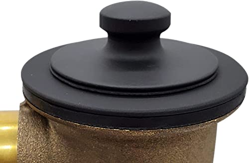 Westbrass D3324-62 1-1/2" NPSM Pull & Drain Bathtub Plug, Coarse Thread, Matte Black - color: Matte Black