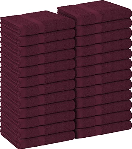 Utopia Towels, Salon Towel, Pack of 24, Not Bleach Proof, 16 by 27 Inches, Highly Absorbent Cotton Towels for Hand, Gym, Beauty, Spa, and Home Hair Care, Burgundy - color: Burgundy, size: 24 Pack