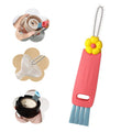 3 in 1 Cup Lid Cleaning Brush, 2024 New Portable Crevice Cleaning Brush Set for Baby Bottle Gap Tight Spaces Cup, Rotatable Cup Lid Cleaner Cup Mouth Scrubber - color: A-red