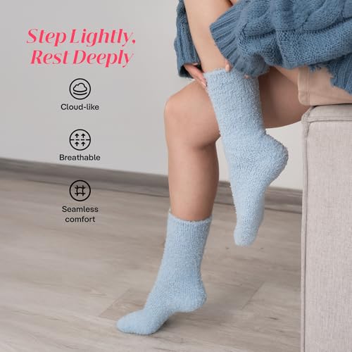 CoolMate Cozy Soft Cloud Socks, Fuzzy Socks for Women - color: A.05 - Dream Blue