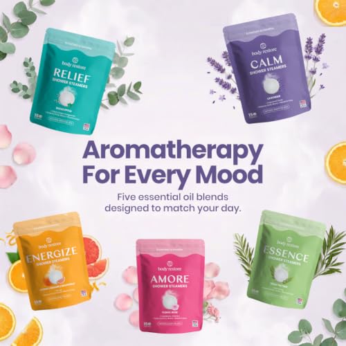 Body Restore Shower Steamers Aromatherapy 15 Pack – Fathers Day Gift for Dad, Luxury Spa Gifts for Men, Relaxation Stress Relief Self Care – Premium Lavender Essential Oil Tablets - color: Lavender 15 Pack