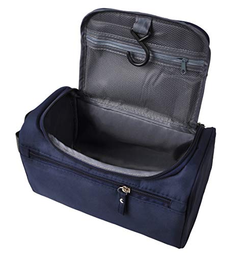 Vercord Mens Toiletry Bag Wash Travel Small Shaving Dop Kit Shower Bathroom Ditty Hygiene Bag Navy Blue - color: Navy Blue