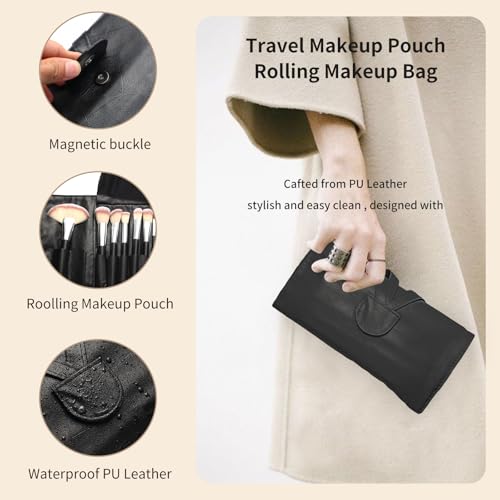 Makeup Brushes, Quality Make Up Brushes 28Pcs Makeup Brushes Set Professional, Beginner Make-up Sets With Case, Soft Brush Kits Sponges Masks Spatula,Travel-Friendly Women Girls Gift Sets - color: Black