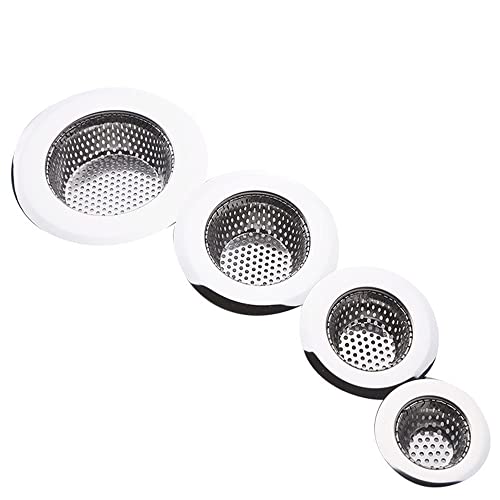 Drain Hair Catcher,Drain Stoper,Shower Drain Cover for Bathtub, Kitchen Sink Strainer, Stainless Steel Bathroom Sink, Drain Stopper with (4 PCS,2.1 in to 4.5 in) - color: 4 Pcs,2.1 in to 4.5 in
