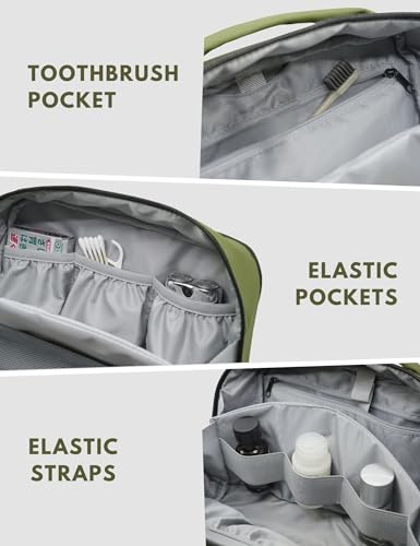 Large Hanging Travel Toiletry Bag for Men Women, Water-resistant Dopp Kit | 6L Large Capacity Wide Open Cosmetic Makeup Bag Bathroom Shower Bags for Toiletries, Grooming, Shaving Organizer Bag - color: Grey