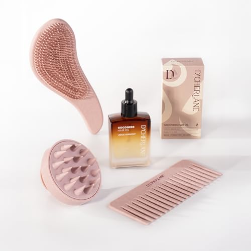 D’Cherlane Essential Comb Collection – Scalp Massager, Detangling Brush & Wide-Tooth Comb Set for All Hair Types | Stimulates Scalp & Reduces Breakage