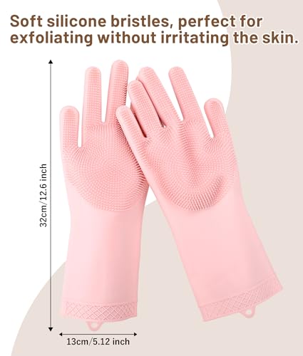 3 Pack Silicone Body Scrubber Set Include Silicone Bath Sponge Brush + Body Scrubber Pad + Gentle Exfoliating Glove, Quick-Dry & Hygienic, Long-Lasting and Easy to Clean, Ideal for Women, Men