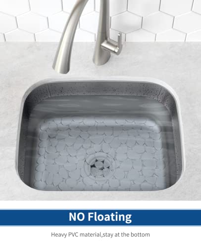 Bligli Pebble Sink Mat for Stainless Steel/Ceramic Sinks, PVC Eco-friendly Sink Protectors for Bottom of Kitchen Sink, Dishes and Glassware, Fast Draining, 15.7 x 11.8 inch (2 PACK, Clear) - color: Clear