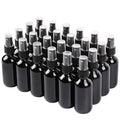 NOOEEISS Black Glass Small Spray Bottle 2 oz 24 Packs,Fine Mist Sprayer Small Clear Bottles,Refillable Containers mini spray bottles for Cleaning Solutions and Skin Care (Black 24pcs) - color: Black, size: 24Pack