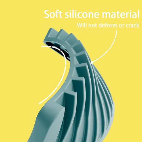 4-Pack Self Draining Soap Dish for Shower Bathroom Waterfall Silicone Soap Saver Tray Sponge Holder for Kitchen Sink Non-Slip Easy Clean (Light Blue) - color: Light Blue