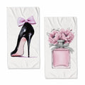 Light Pink Modern Hand Towels Set for Bathroom, Kitchen, Gym, Beach, Pool - 28"L x 14"W - 2-Piece - Polyester - Super Absorbent, Super Soft - color: Light Pink