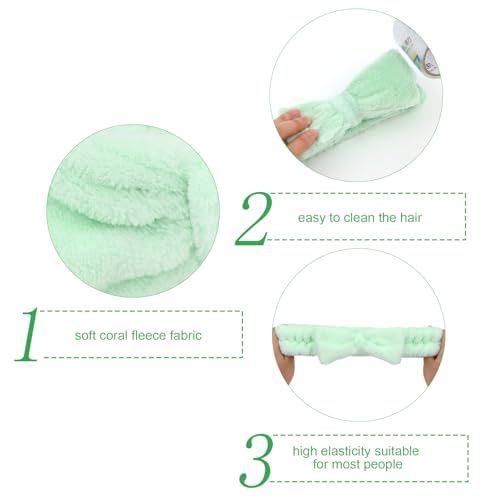 Semato Bachelorette Party Favor Set - Bride & Bridesmaid Spa Headbands (1 bride+ 7green) - color: 1 bride+ 7green