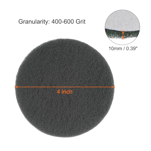 HARFINGTON 15pcs Drill Power Brush 4 Inch Tile Scrubber Scouring Pads 400-600 Grit for Bathroom Kitchen Household Cleaning - color: Dark Green, size: 400-600 Grit