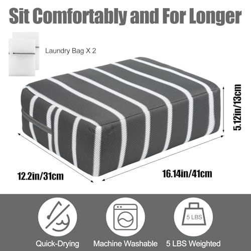 Threehoney 2 Pcs Hot Tub Booster Seat for Adults, 5 Inch 4D Mesh Spa Bathtub Booster Cushion with Suction Cups Micro Dot Quick Dry Non Slip Bottom Mat Tub Accessories for Indoor Outdoor(Mix-Color) - color: Mix-color
