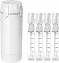 4 in 1 Travel Dispenser, Travel Bottles for Toiletries, Leak Proof Refillable Dispenser Set for Shampoo Conditioner Lotion Cream, Portable Containers for Vacation and Business Travel (White)
