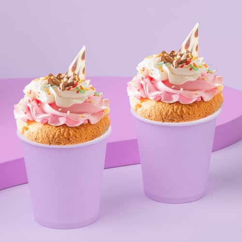 3 oz Disposable Paper Cups, 50 Pack Bathroom Cups Mouthwash Cups | Small Paper Cups, Mouthwash Cup Espresso Cup for Party, Bathroom and Office (Purple) - color: Purple, size: 50 Count