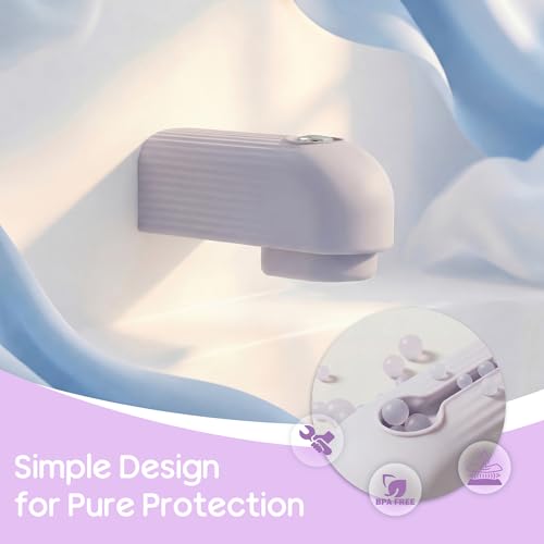 Roslim Baby Bathtub Faucet Cover, Silicone Bath Faucet Cover for Kids, Bath Spout Cover for Baby, Baby Faucet Cover for Bathtub Safety, Toddler Bath Tub Water Spout Cover, Universal Fit, Light Purple - color: Light Purple