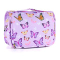 Kids Hanging Toiletry Bag for Girls, Travel Toiletry Bag for Little Young Girls Cosmetic Makeup Waterproof Wash Bag Toddler Traveling Toiletries, Butterfly Purple - color: Butterfly-Purple