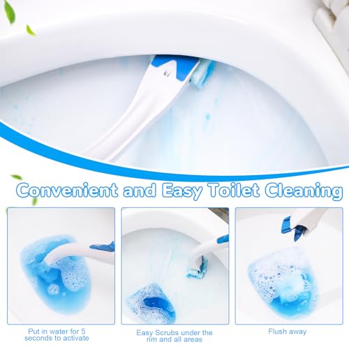 Effacera 36 Refills Disposable Toilet Bowl Paper Bulk Toilet Fresh Flushable Refills for Bathroom Toilet Brush Accessories Supplies Starter Kit - color: Original - 36 Refills (Fresh Scent)
