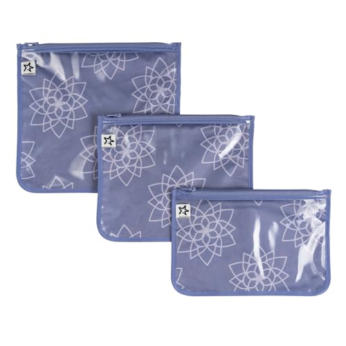 Tiny Twinkle Diaper Bag Organizing Pouches|3 Pack Mess-Proof Clear Front Travel Organizer Bags&TSA Approved Toiletry Bag Set for Baby and Mom Essentials - color: Lotus