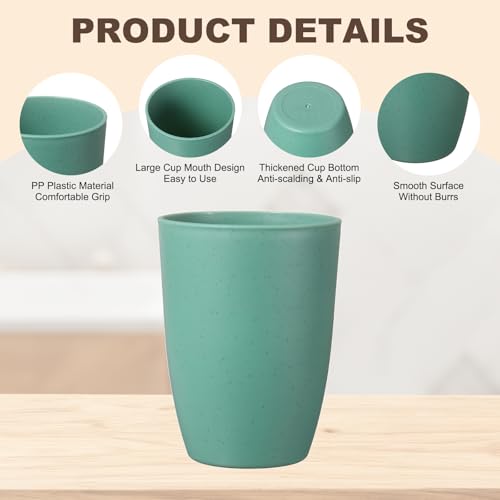 uxcell 2 Pcs Simple Toothbrush Cup, 3 x 3 x 4.1 Inch Bathroom Tumbler Reusable Plastic Cup Set for Storing Toothpaste Toothbrushes Combs Water Beverages, Dark Green - color: Dark Green