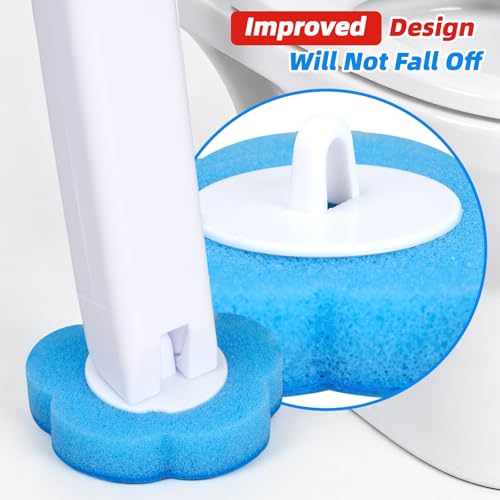 Disposable Toilet Brush with 48 Refills, Toilet Brushes and Holders, Wall Mounted Toilet Bowl Cleaner Wand for Bathroom Maintenance - style: 1 Brush+48 Refills