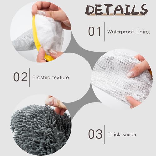 2 Pairs Pool Cleaning Scrubbing Mitt, Wire Washing Glove for Bathroom Shower Tile Hot Tub Spa Swimming Pool Scrubbing Care and Dirt Cleaning