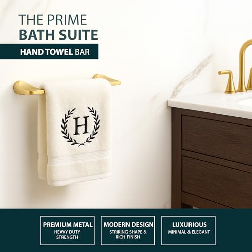 Mega Handles Bathroom Towel Holder Set - 4 Pieces Bathroom Accessories Sets - Heavy Duty Bathroom Accessory Set, 25'' Towel Bar, Robe Hooks & Toilet Paper Holder Wall Mounted - Satin Brass Bath Suite - color: Satin Brass