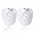 EKDJKK 2PCS Toilet Bowl Brush Replacement Head, Toilet Brush Head Replacement with Durable Stiff Bristles, Cleaning Tool for Home Hotel Bathroom (White) - color: White